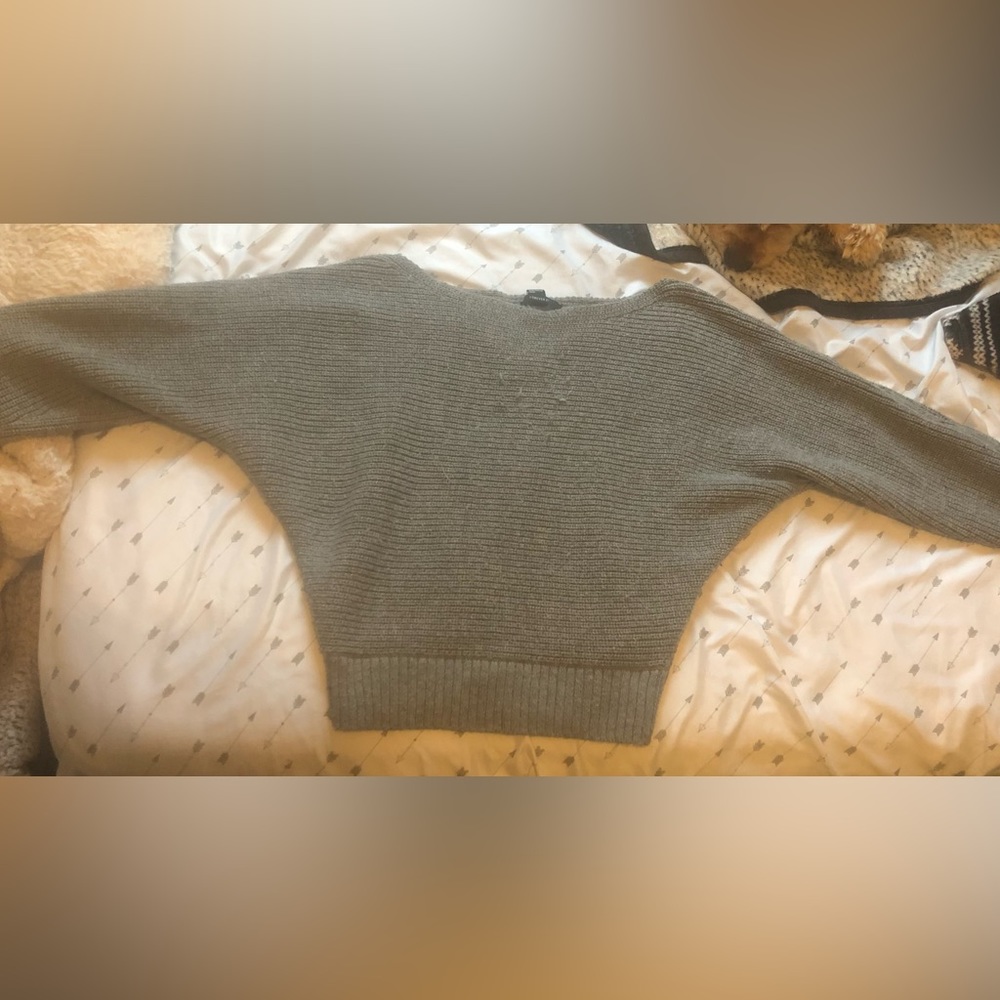 Gray off the shoulder sweater